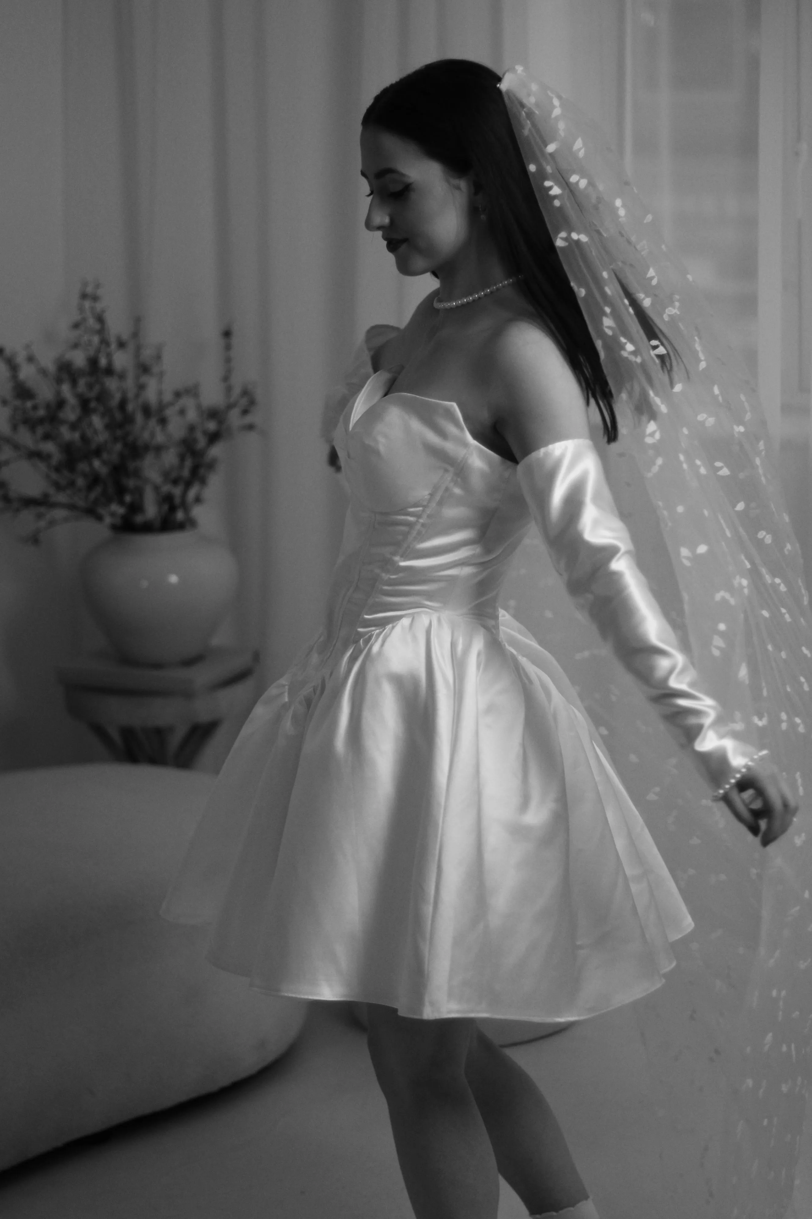 3D Petal Cathedral Wedding Veil