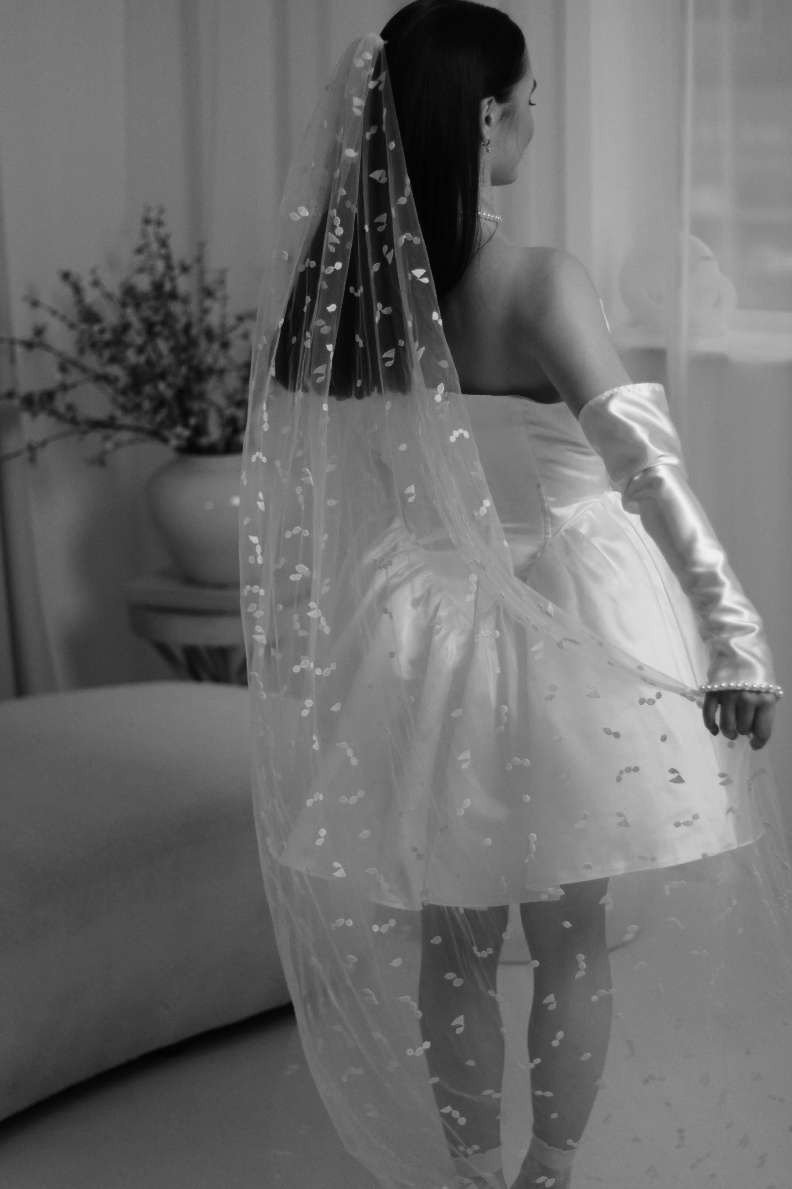 3D Petal Cathedral Wedding Veil