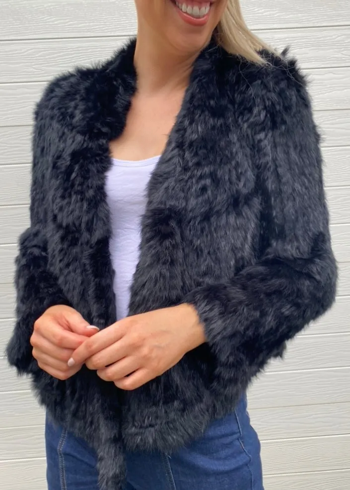 Ada Fur Jacket - Black