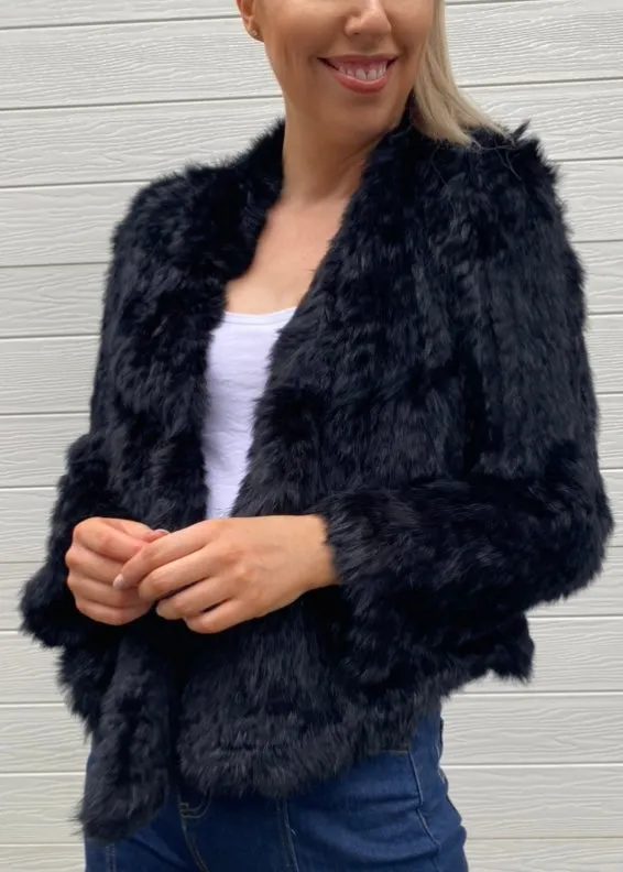Ada Fur Jacket - Black