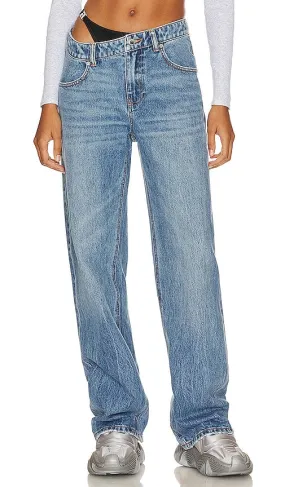 Alexander Wang Asymetrical Waistband Jean in Blue