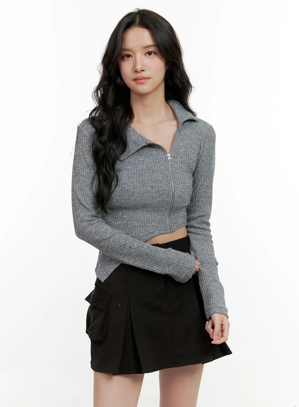 Asymmetric Slim Fit Cardigan ON404