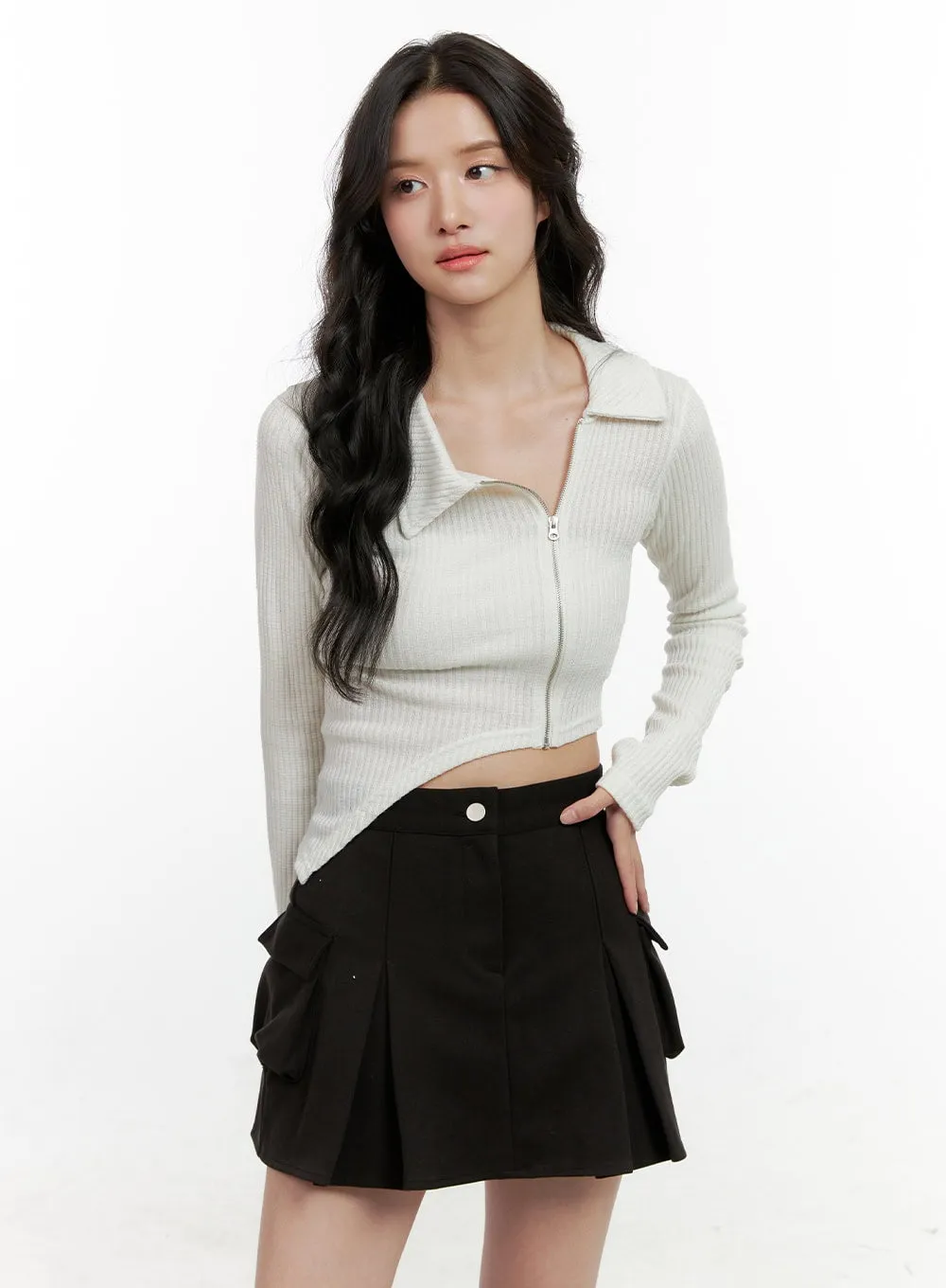 Asymmetric Slim Fit Cardigan ON404