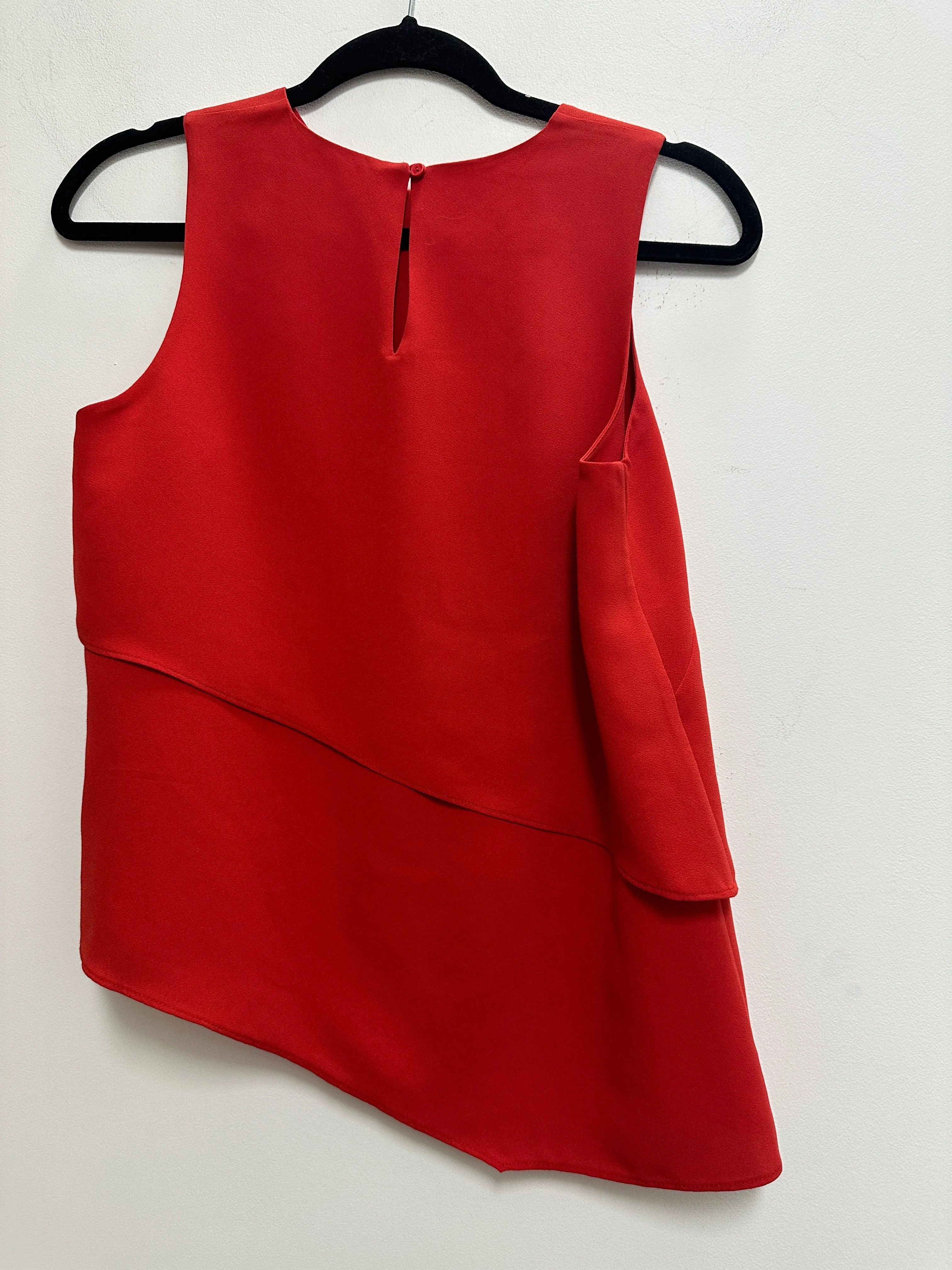 Asymmetrical Red Layered Top