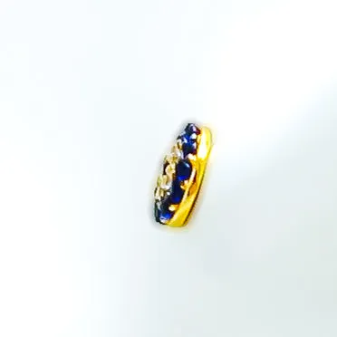 Beautiful Blue Stone 21k Gold Earrings