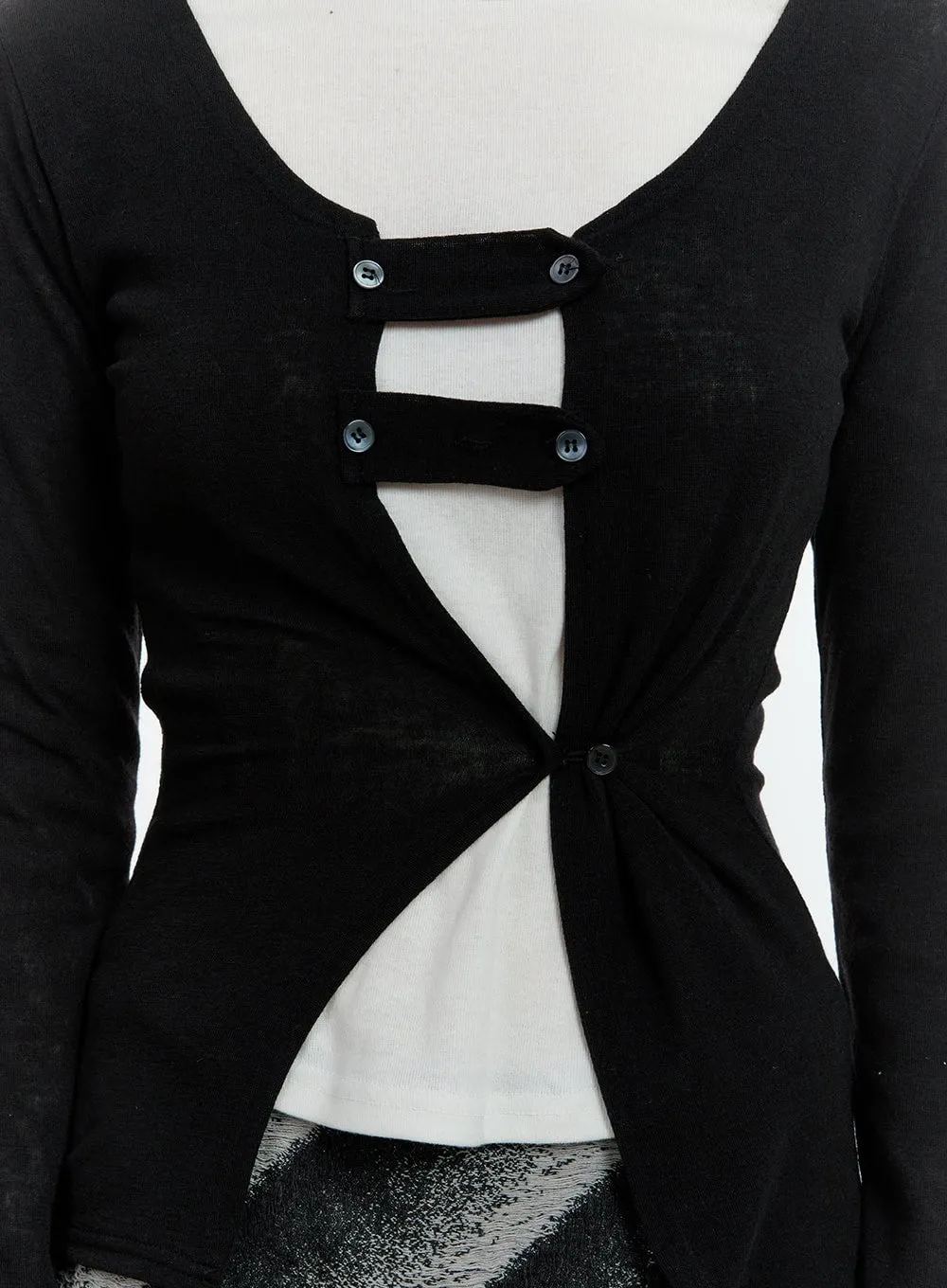 Buttoned Slim-Fit Cardigan CF507