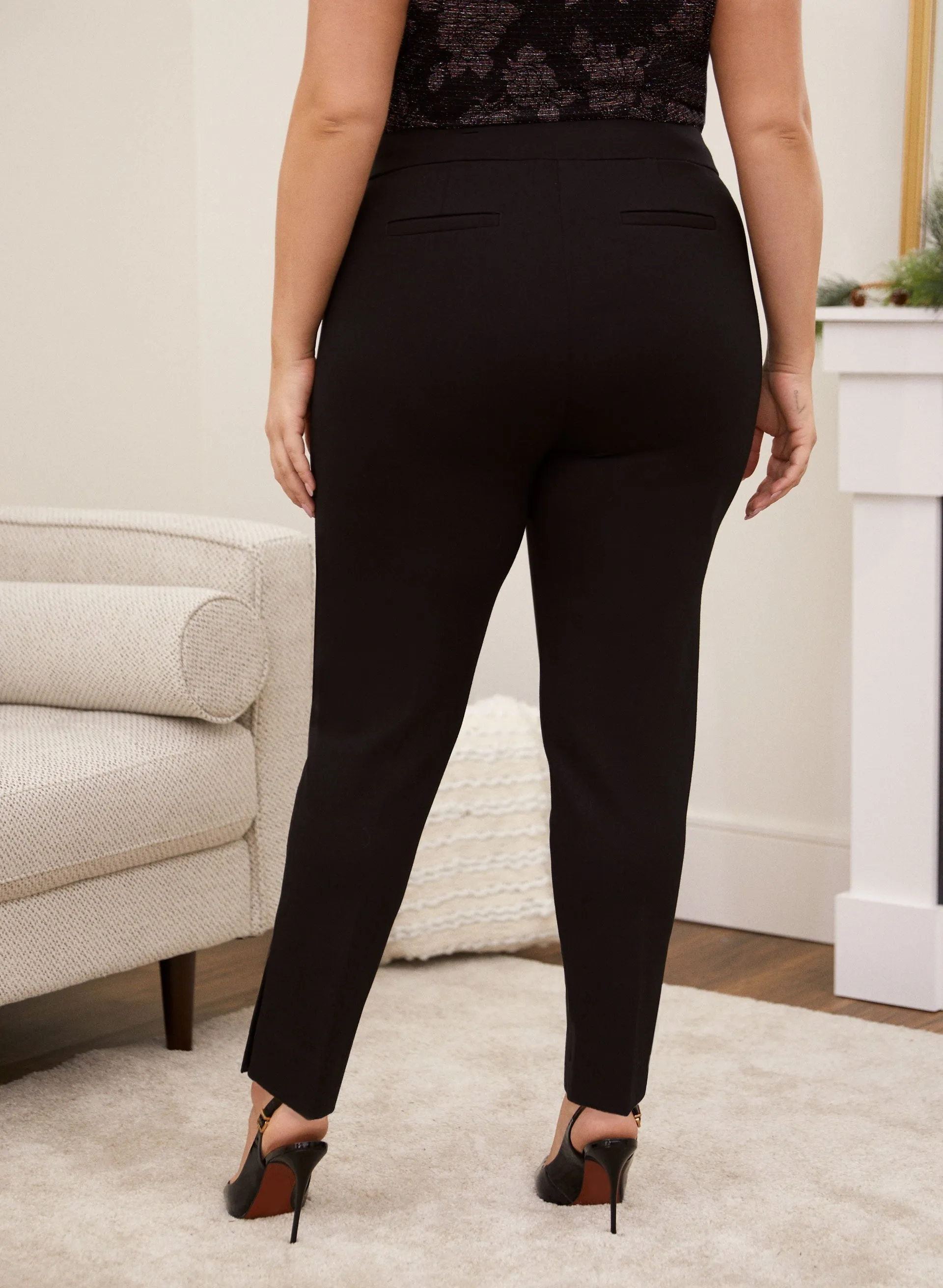 City Fit Rhinestone Trim Pants