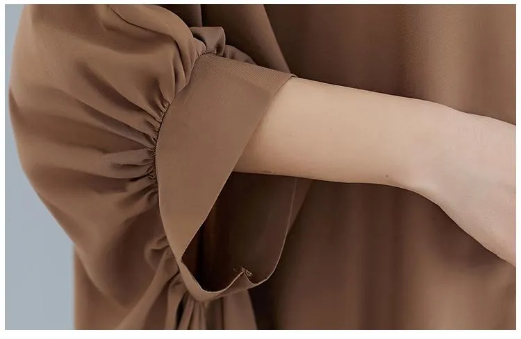 Cozy Vibes Batwing Sleeve High Low Shirt