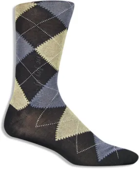 Dark Navy Cotton Argyle Socks (Men's)