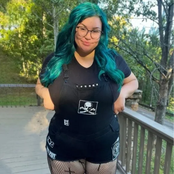DIY Punk Patch Black Denim Overalls | Sew-On Cotton Patches