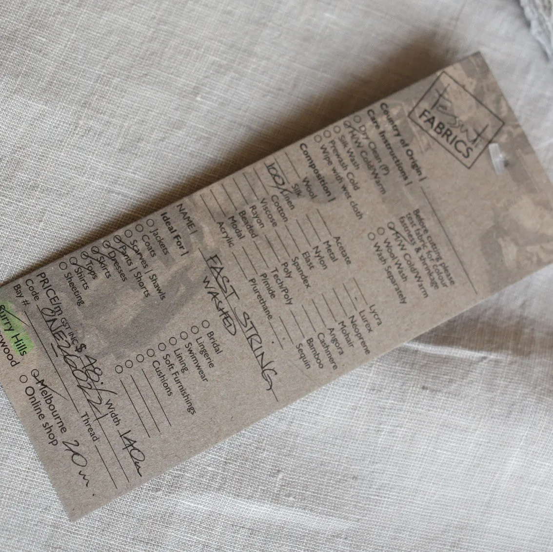 Fast String Washed