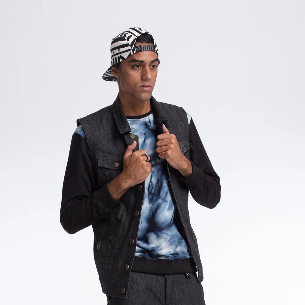 HOODED VEST [Denim]