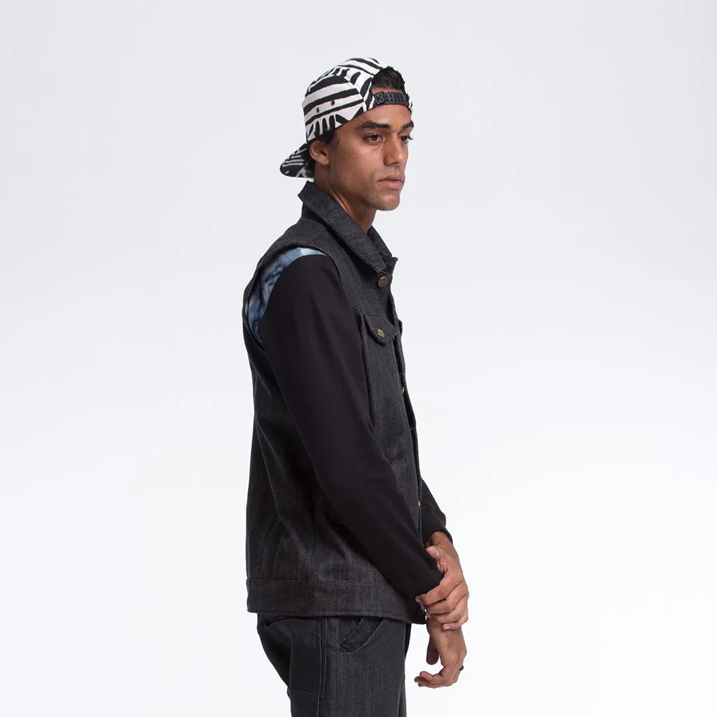 HOODED VEST [Denim]