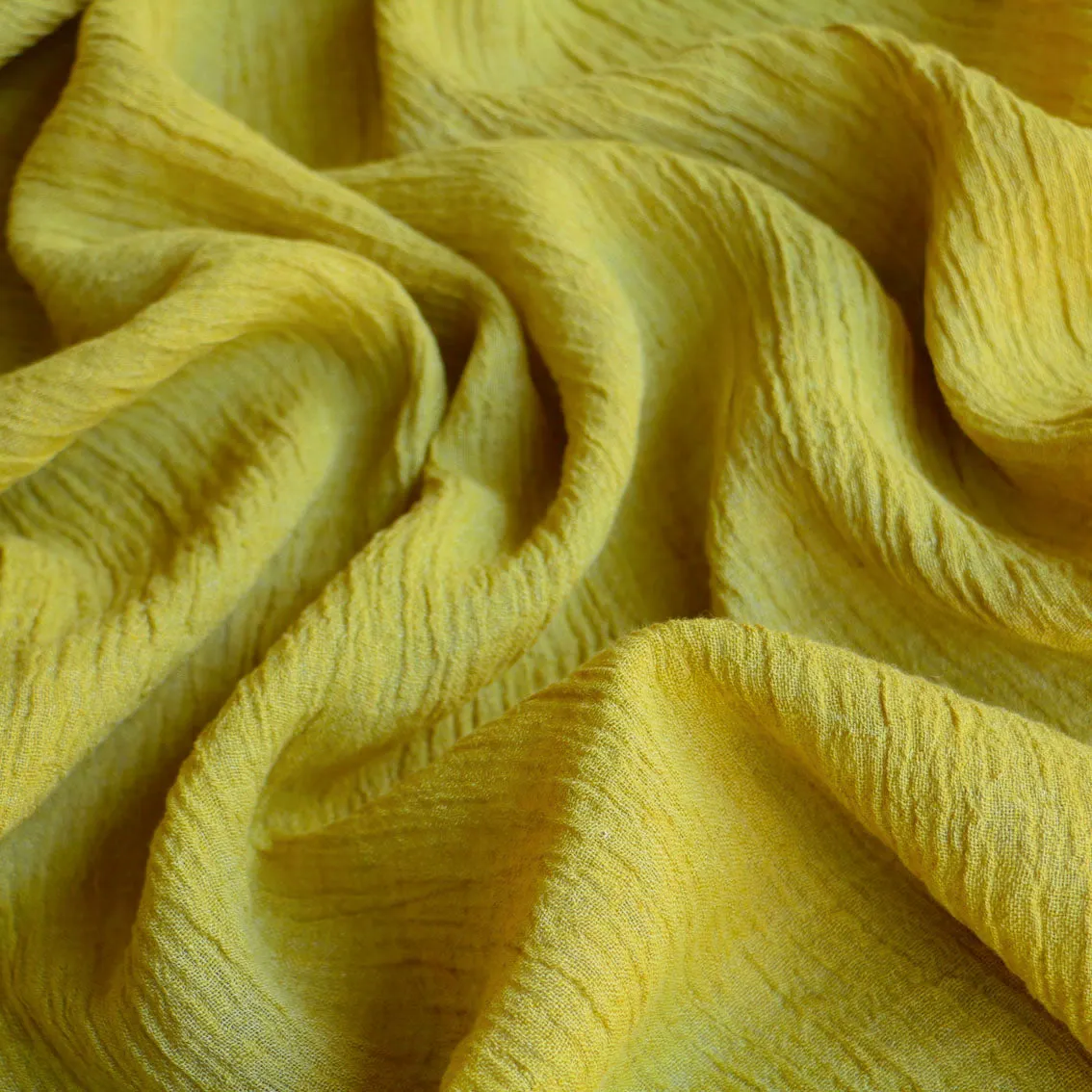 Lisbon Citrus Crinkle Linen