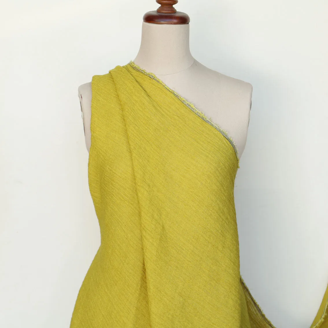 Lisbon Citrus Crinkle Linen