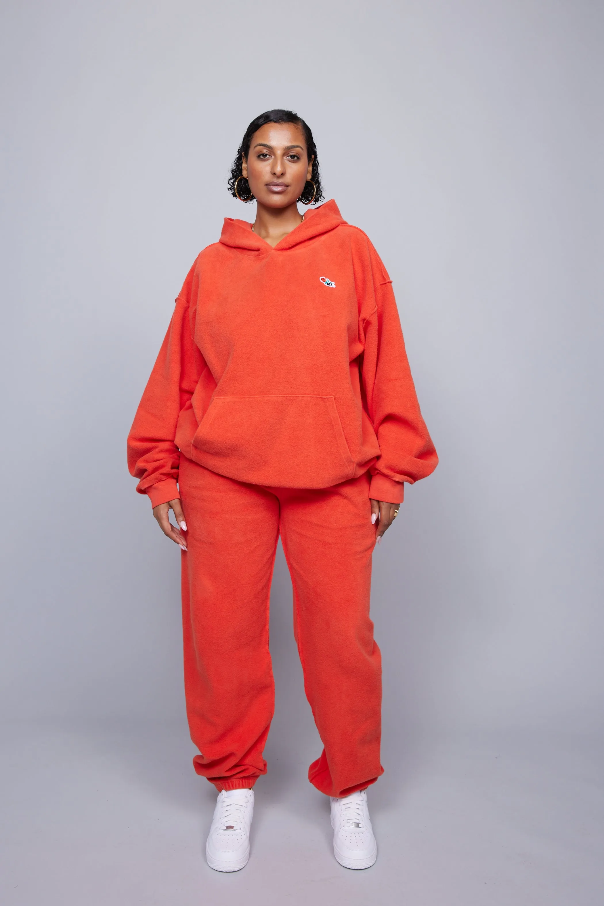 ME. Reverse Brushed Hoodie - Blood Orange