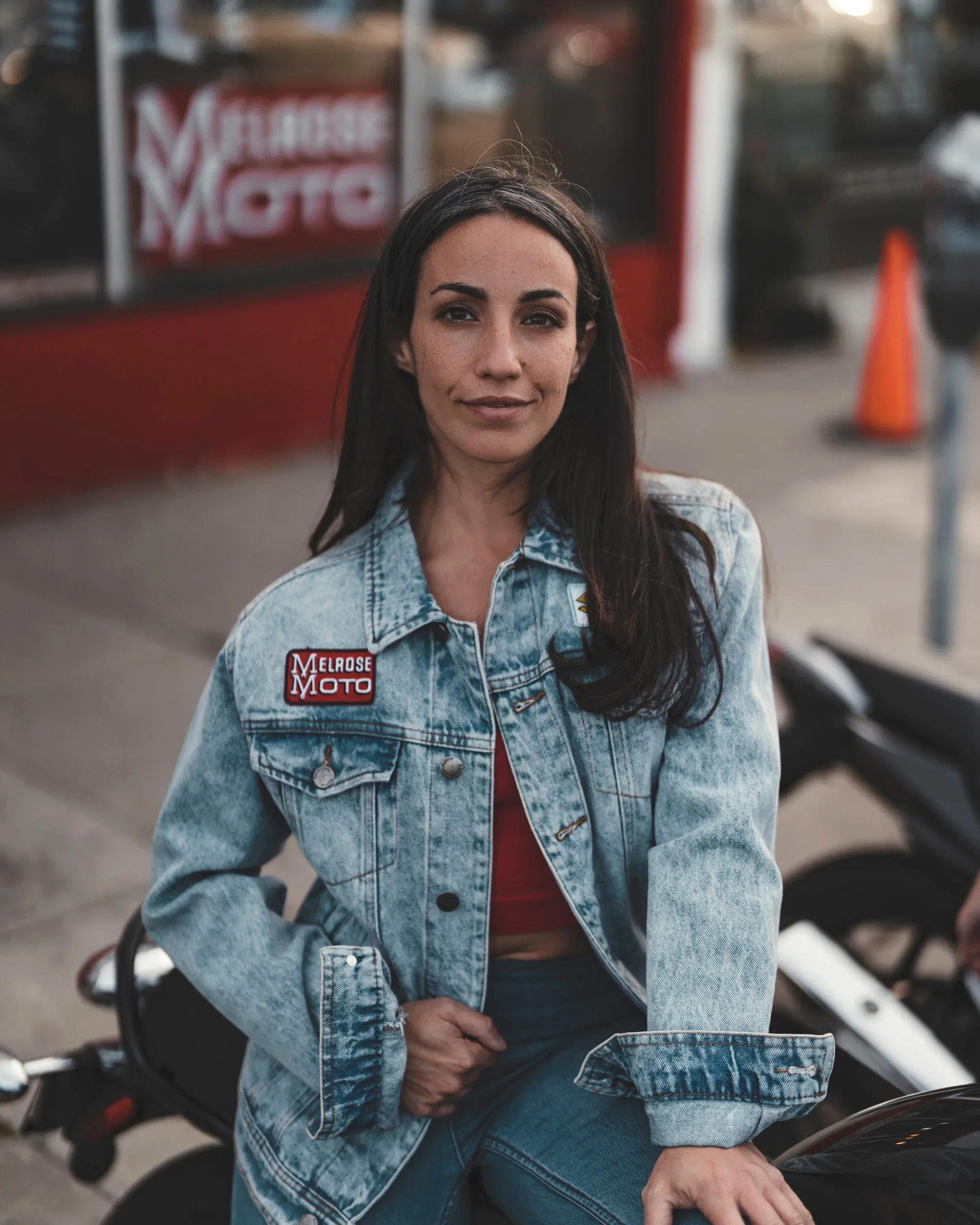 'Melrose Suzuki' Light Washed Denim Jacket