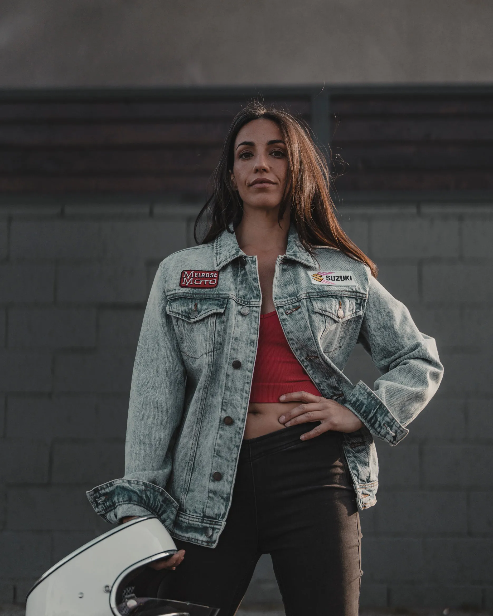 'Melrose Suzuki' Light Washed Denim Jacket