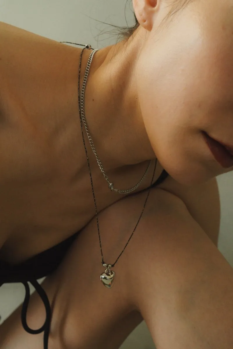 patterned heart necklace