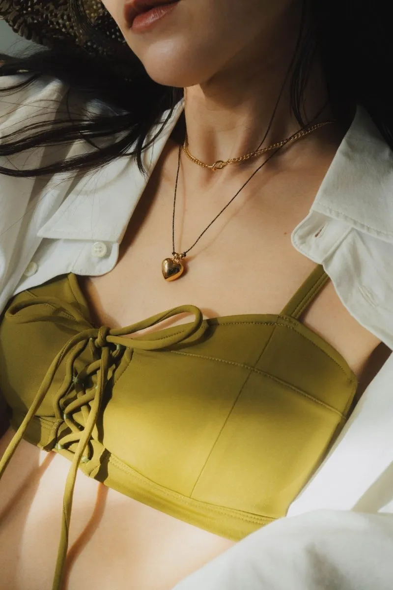 patterned heart necklace