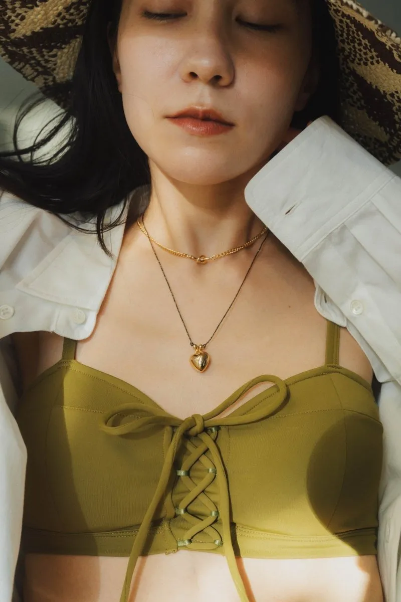 patterned heart necklace