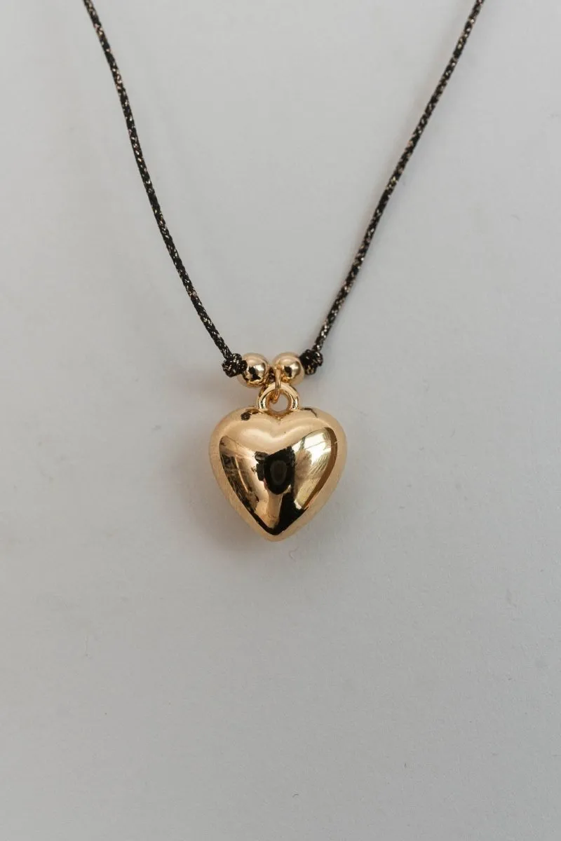 patterned heart necklace