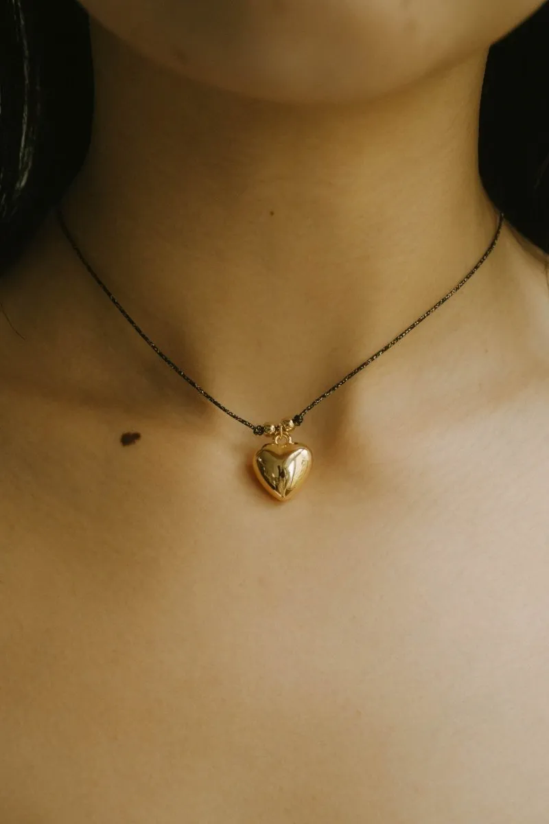 patterned heart necklace