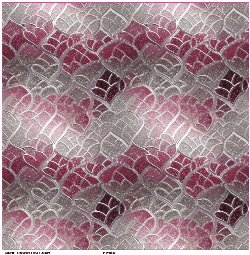 PV150 pink and silver abstract vinyl sheet