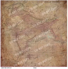 PV58 Vintage map 2 vinyl sheet