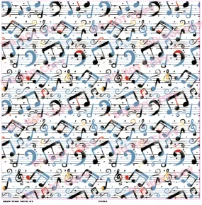 PV83 Music notes and records v2 vinyl sheet