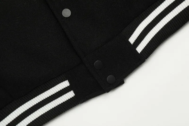 Saint Tears Embroidery Baseball Jacket Coat Men Women Best Quality Heavy Fabric Clothing