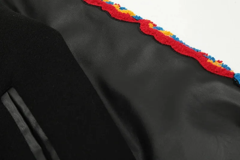 Saint Tears Embroidery Baseball Jacket Coat Men Women Best Quality Heavy Fabric Clothing