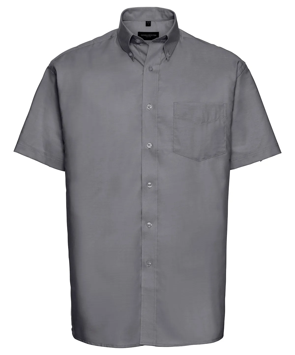 Short sleeve easycare Oxford shirt | Silver