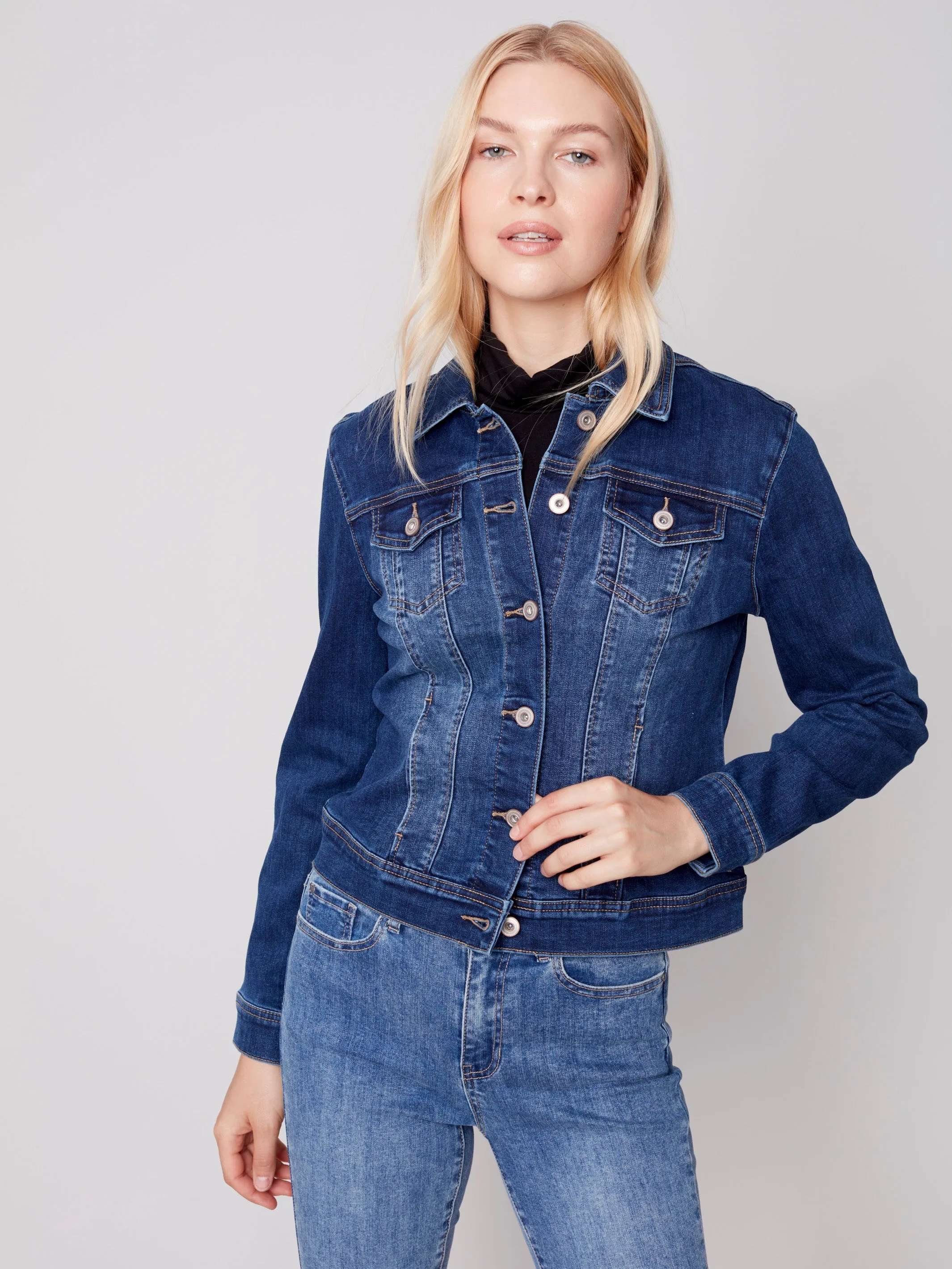 Stretch Denim Jacket - Indigo