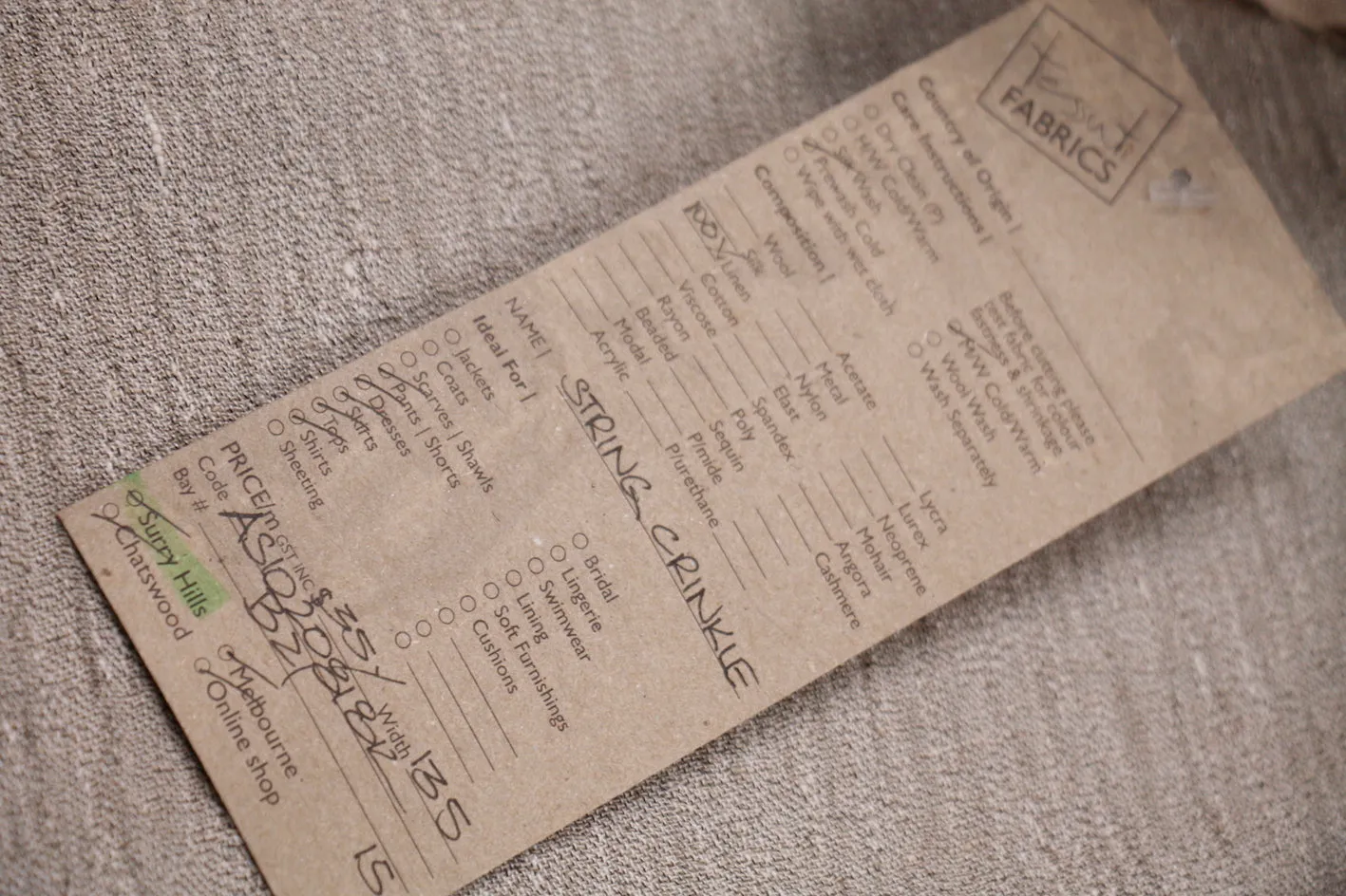 String Crinkle Linen
