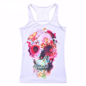 Stylish Light Women's Tank Top With A Picture