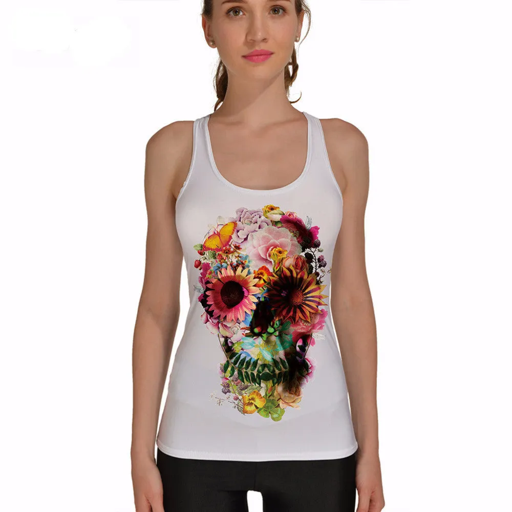 Stylish Light Women's Tank Top With A Picture