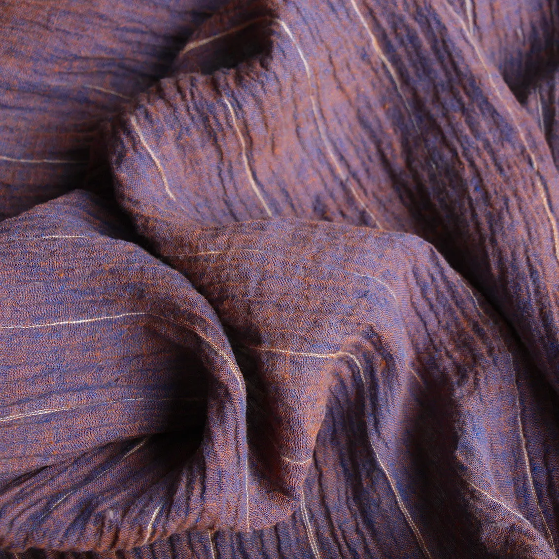Symi Rust Crinkle Linen