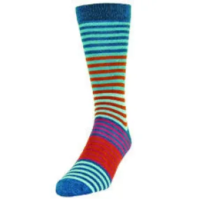 Vanya Teal Multi Stripe Socks (Men's)