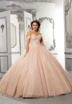 Vizcaya by Morilee Metallic Embroidered Quince Dress 89323