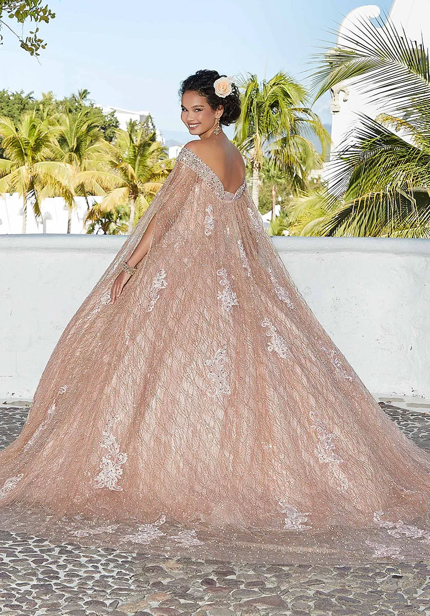 Vizcaya by Morilee Patterned Glitter Quince Dress 89357