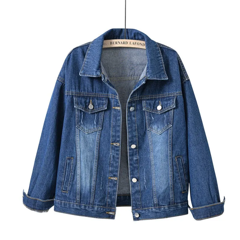 Women's Denim Jacket Spring Autumn Short Coat Pink Jean Jackets