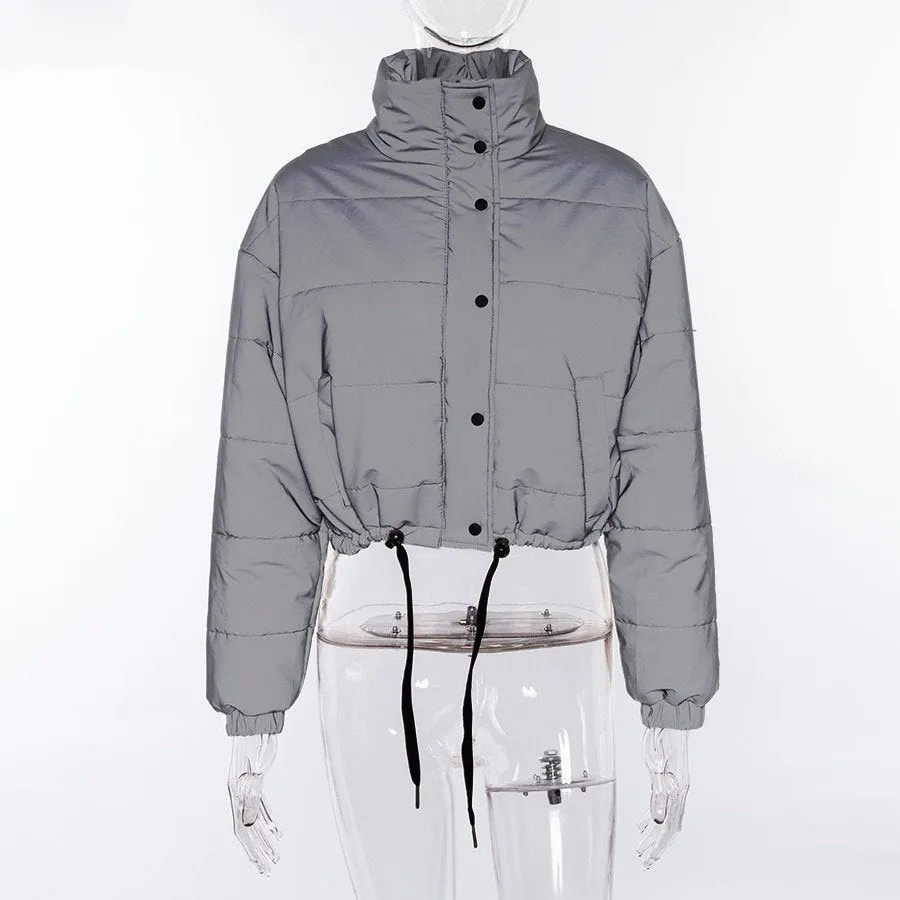 Women's Spring Reflective Warm Short Coat