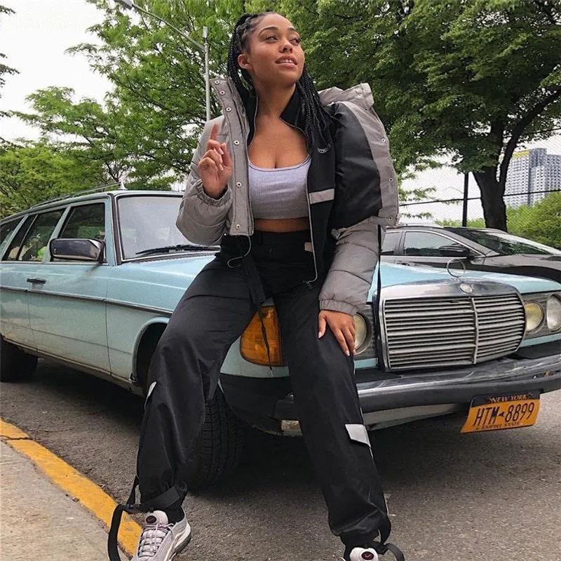 Women's Spring Reflective Warm Short Coat