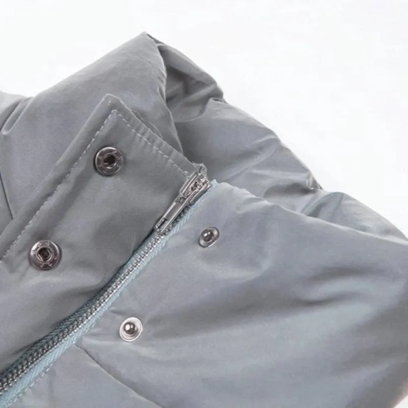 Women's Spring Reflective Warm Short Coat