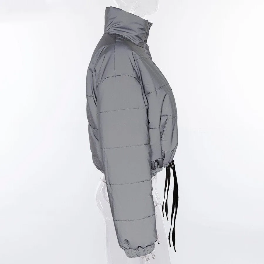 Women's Spring Reflective Warm Short Coat