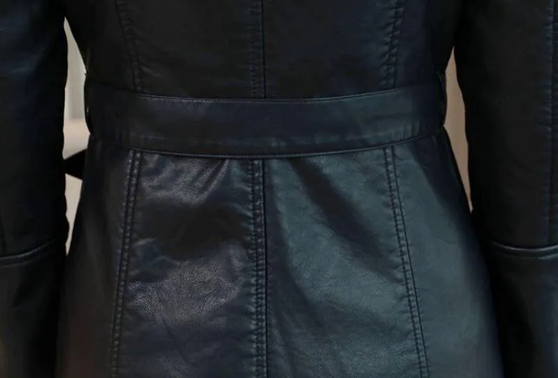 Women's Winter Warm Leather Coat