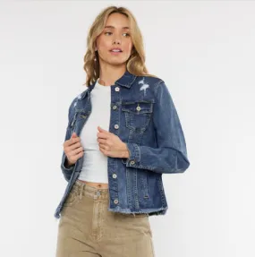 Zoey Distressed Denim Jacket