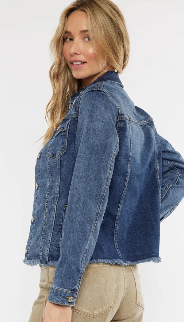 Zoey Distressed Denim Jacket